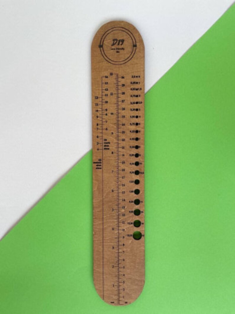 Knitting Gauge Swatch Knitting Ruler Personalized Tool Etsy