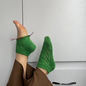 Lace knitted socks
