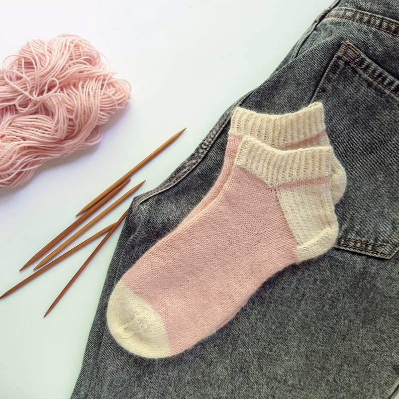 Sock Knitting Pattern Knit Sock Pattern Ankle Socks Etsy