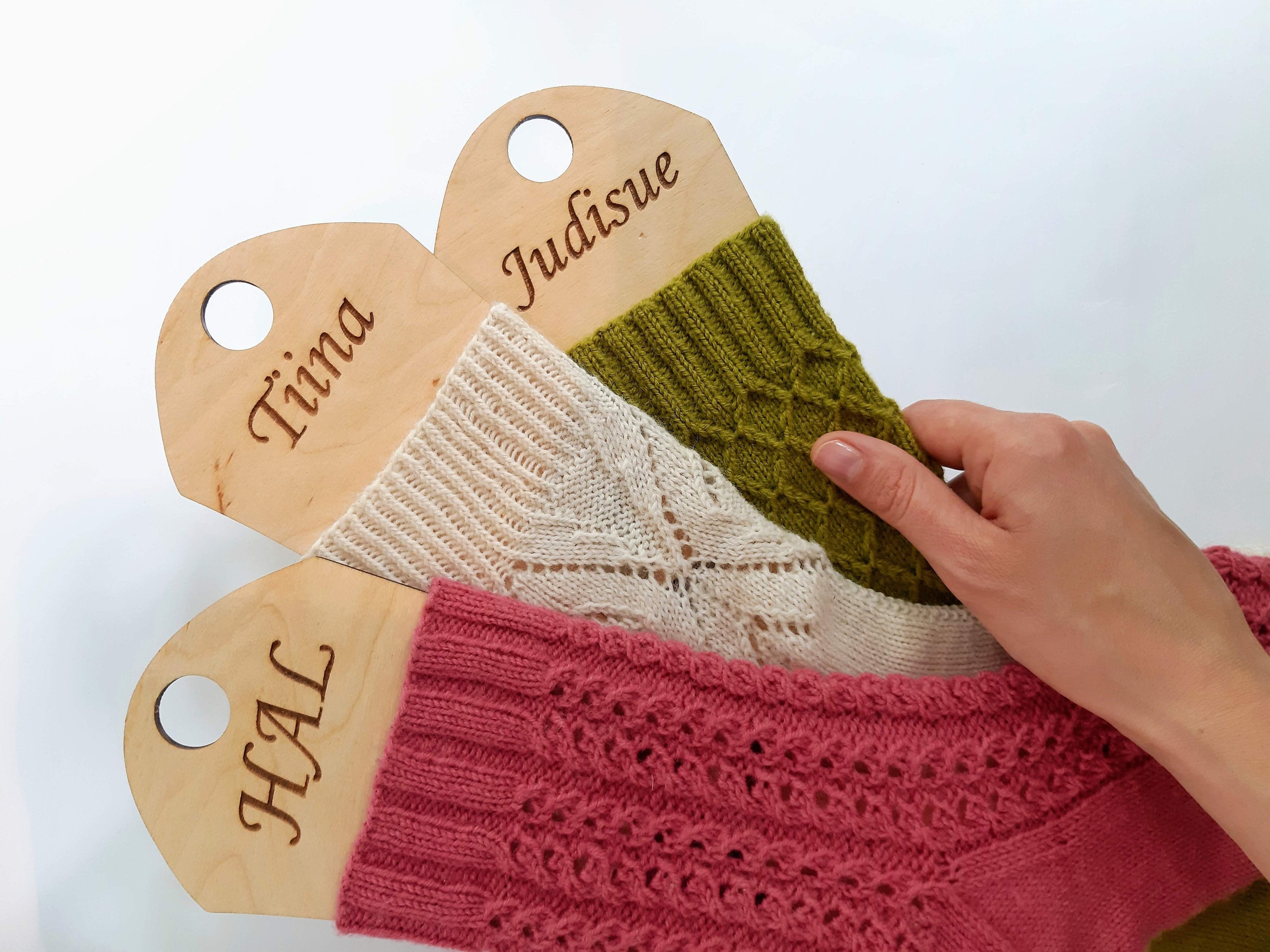 Bloqueurs de chaussettes en bois 2 pcs, fournitures de tricot