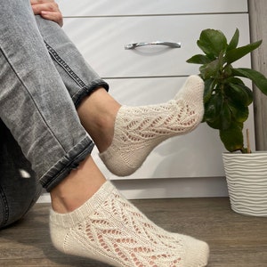 Knitting socks aesthetic