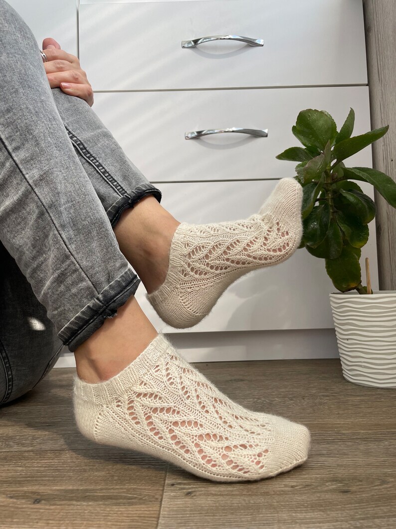 Knitting socks aesthetic