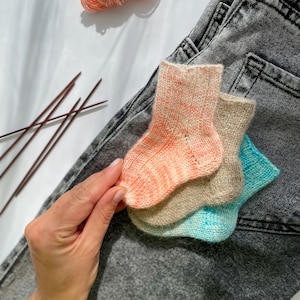 Easy sock knitting patterns, Alpaca socks kids, Wool socks, Tube socks, Slouch socks, Easy pattern, cute socks, digital download, ukraine