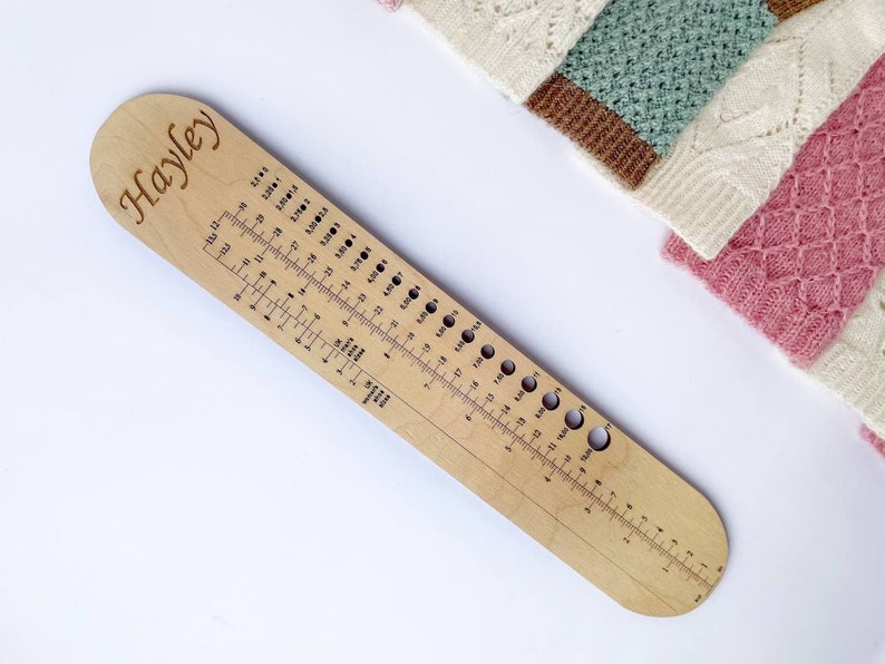 Knitting Gauge Swatch Knitting Ruler Personalized Tool Etsy