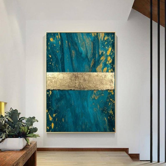 Quadro Astratto Blu e Oro - Picaro Home