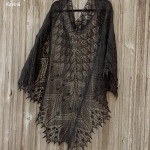 Lace shawl, hand knitted, kidsilk,  Wedding knitted shawl,  mohair triangle scarf