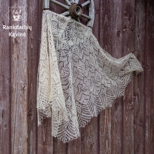 Hand knitted kid mohair and silk lace shawl, kidsilk shawl, Wedding knitted shawl, mohair triangle scarf,