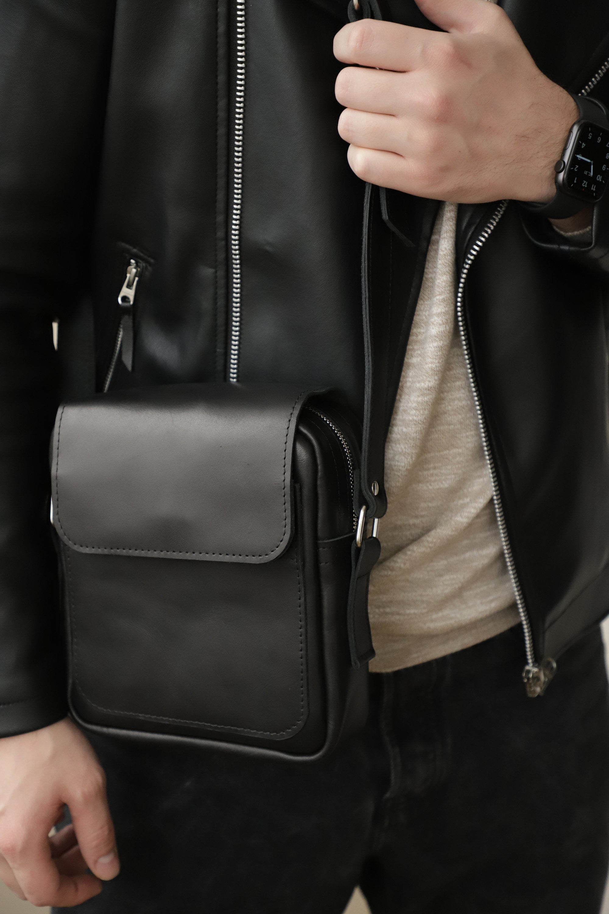 Leather bag men Crossbody bag for men Shoulder bag for men Etsy