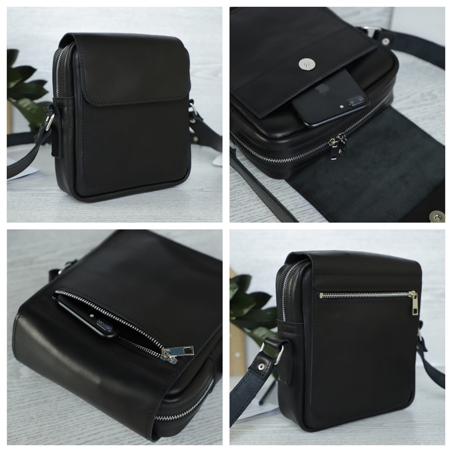 Leather bag men Crossbody bag for men Shoulder bag for men Etsy