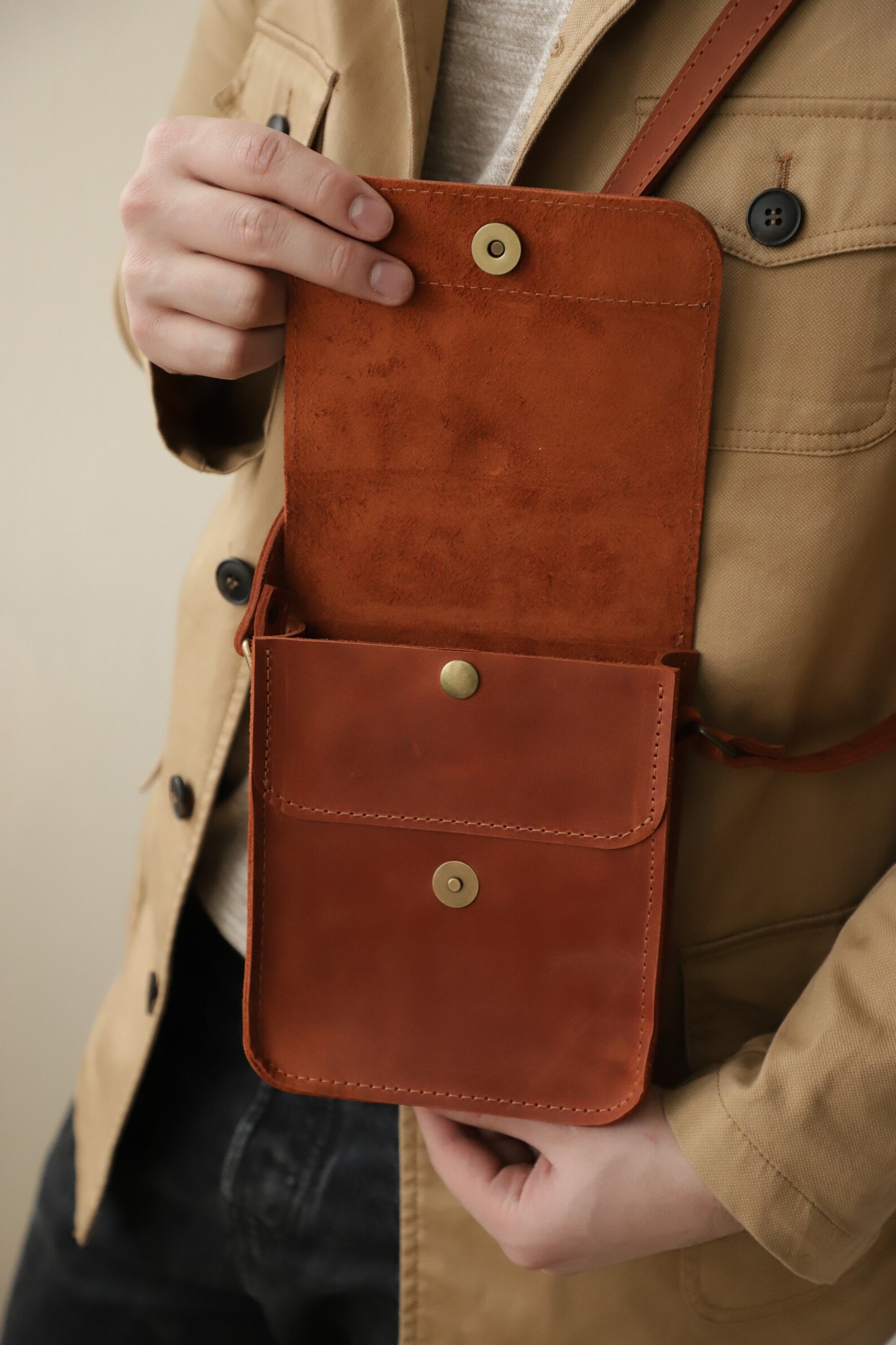 Leather Bag Men Bag Gift for Him Mens Gift Man Purse Etsy