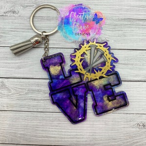 LOVE Crown Of Thorns Keychain