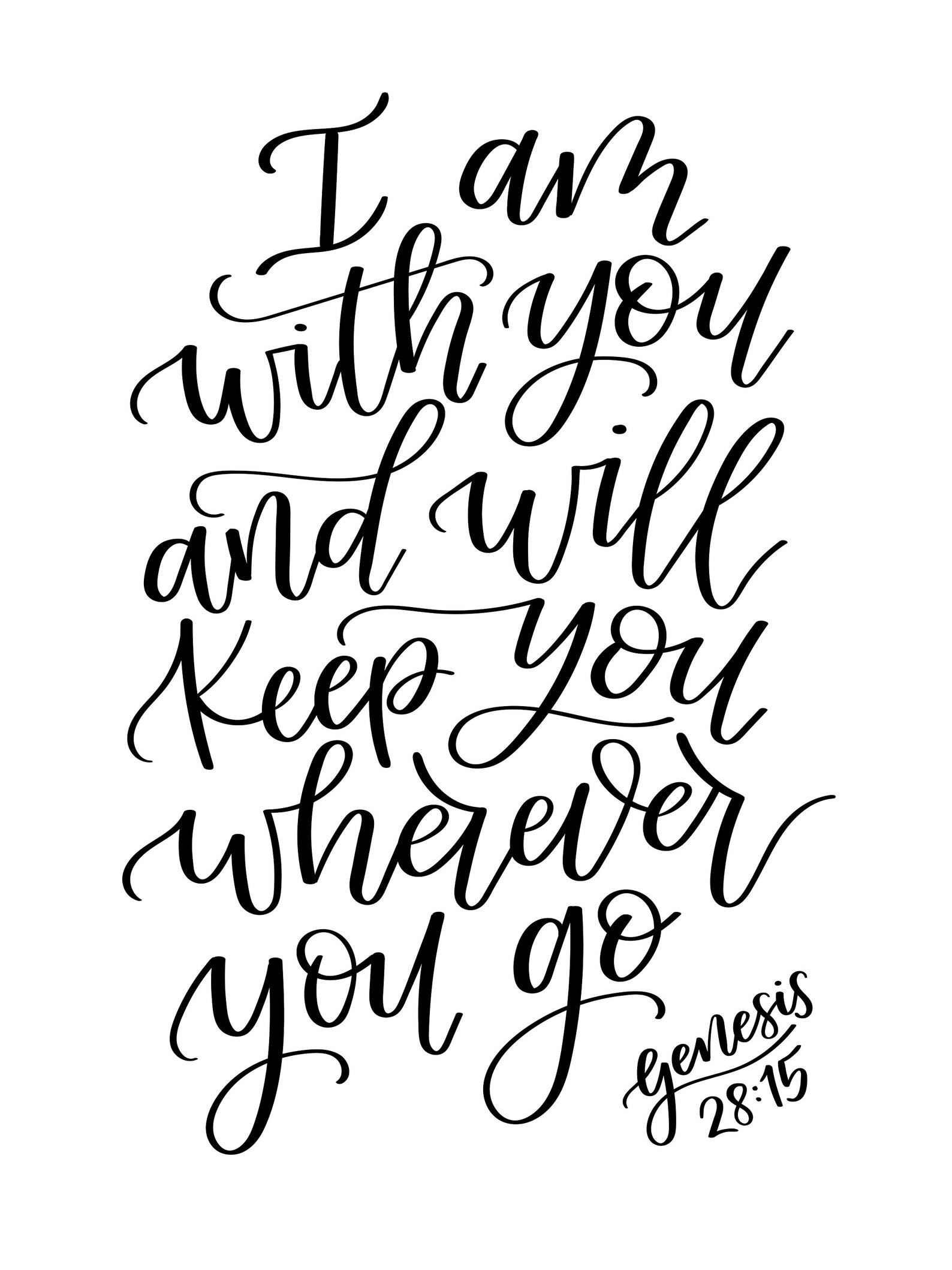 I Am With You And Will Keep You Wherever You Will Go Printable Etsy