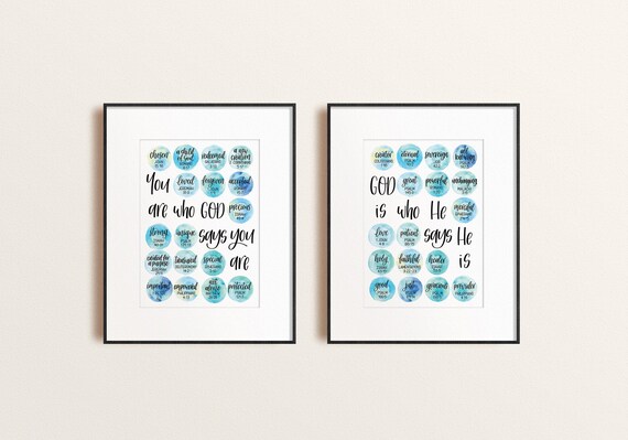 Identity In Christ Art | Blue Kids Printable Bundle (Digital Download)