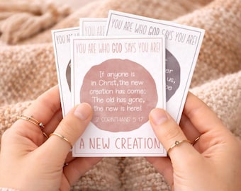 Christian Affirmation Cards | Bible Verses, Identity in Christ (Printable)