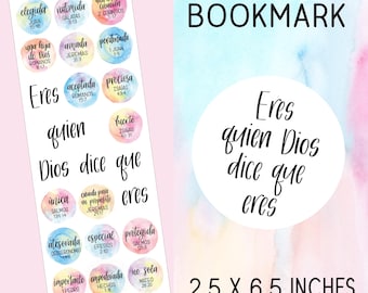 Spanish Christian Affirmation Bookmark | Rainbow Bible Verse (Digital Download)