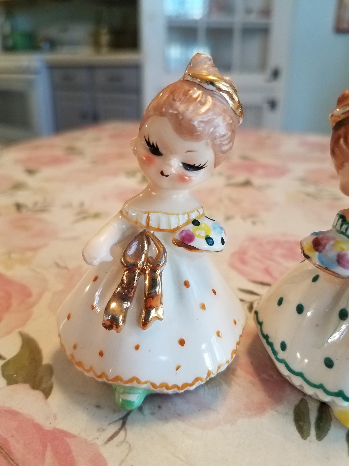 Vintage Enesco or Inarco Salt and Pepper Shakers Girl Etsy