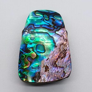 Cabujón de concha de abulón - Piedra preciosa de abulón natural - Piedra preciosa de concha de abulón de fuego - Concha de abulón suelta - Cabujón de abulón - Fabricación de joyas con concha Paua