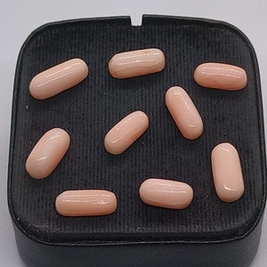 Cabochon ovale di corallo bianco giapponese di qualità AAA - Cabochon sciolto di corallo bianco rosa naturale lucido di corallo bianco autentico - Cabochon con retro piatto bianco rosa