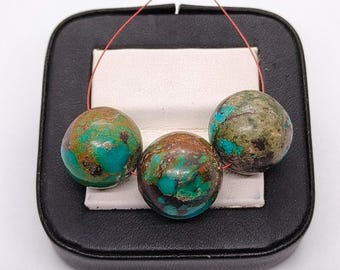 Natural Tibetan Turquoise Oval Bead: Tumble Stone, 25/20/10mm - Etsy
