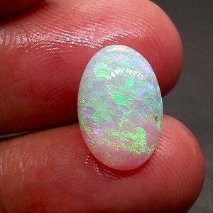 A1 Quality Australian Fire Opal Loose Stone |100%Natural Opal Cabochon | High-Grade Gemstone for Jewelry Making Size 13.40/9.12/3.80MM
