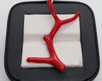 Oxblood Red Coral Branch: Small Polished Gemstone Stick