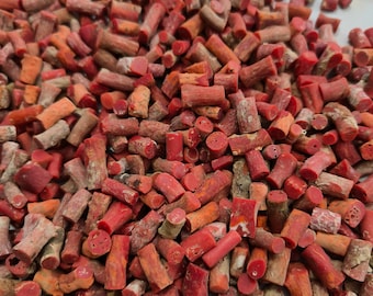 Lote de coral rojo natural en bruto (50 quilates): piedra preciosa de coral italiano para cabujones