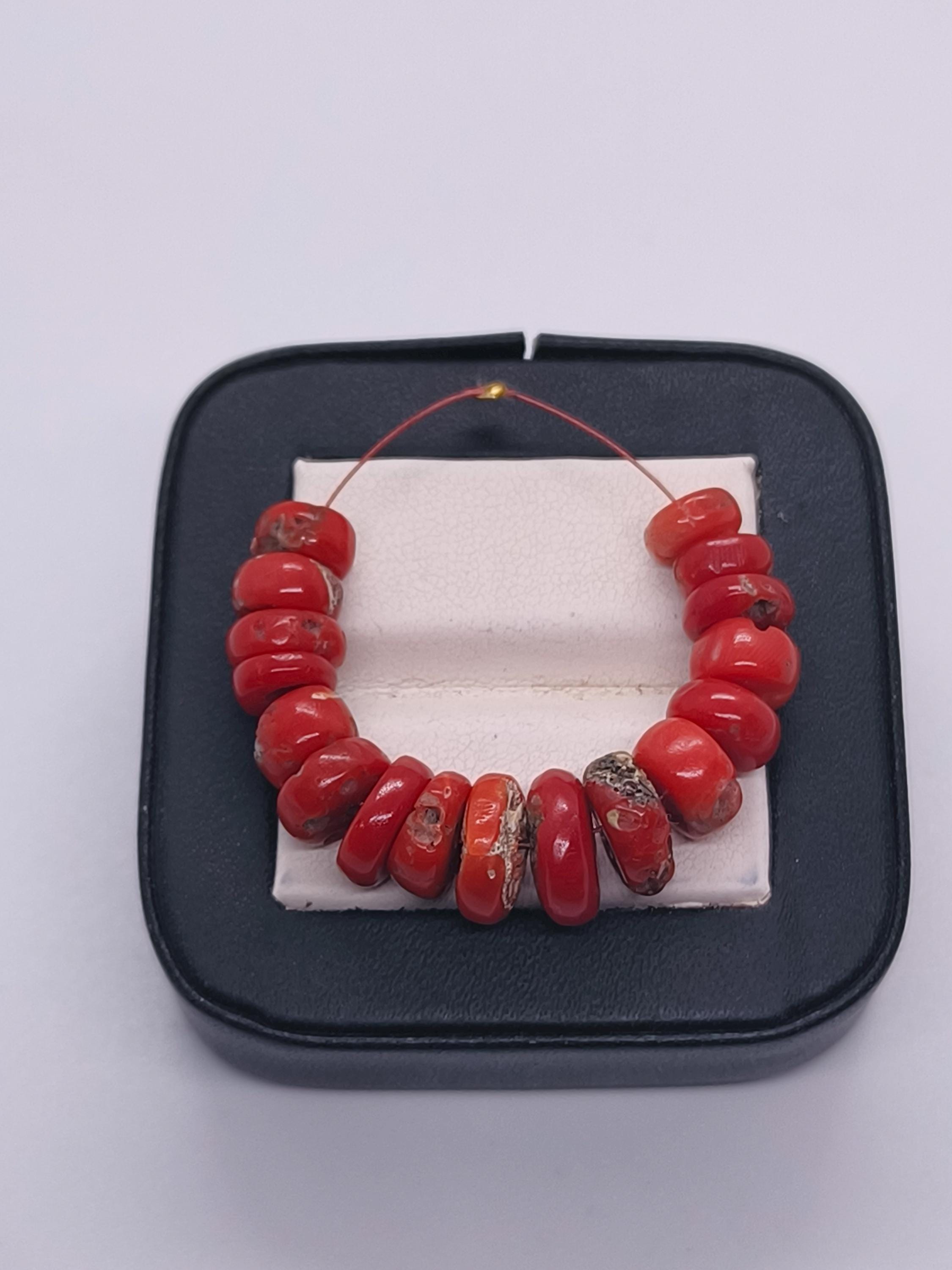 Perles Rondes En Corail Rouge Italien Naturel – 2 Mm, Brin De 16 Pouces