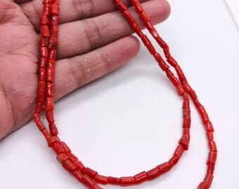 Vintage Italian Red Coral Nugget Beads: 16 Inch Strand