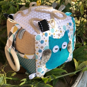 Cube sensoriel hibou