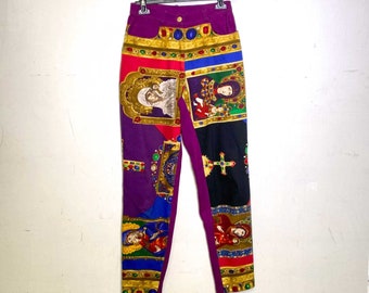 RARE Gianni Versace orthodox Virgin Marie 90s pants