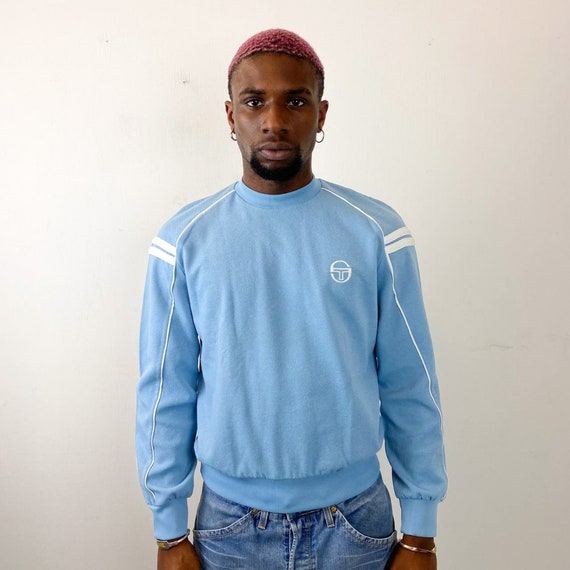 Vintage 90s SERGIO TACCHINI Tennis Baby Blue Sweatshirt - Etsy Israel