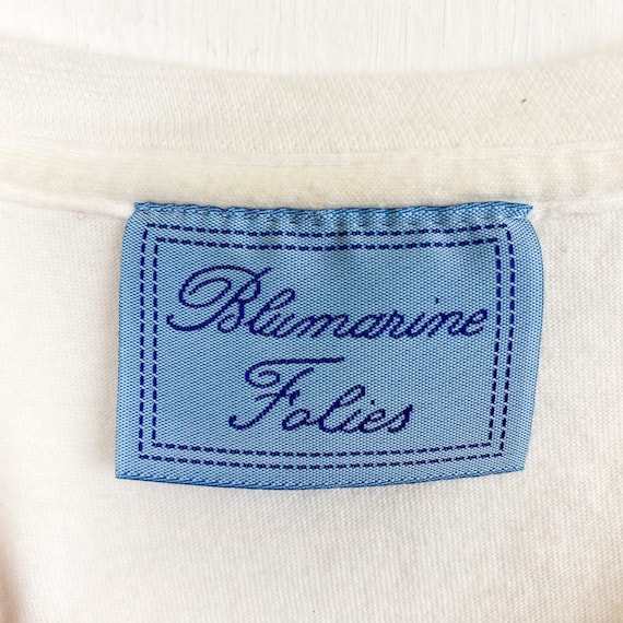 Vintage 90s BLUMARINE italian graphic white t-shi… - image 4