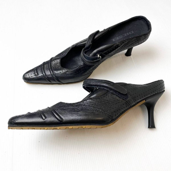 Vintage y2k DIESEL kitten mules heels