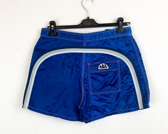 short de bain bleu SUNDEK vintage des années 90