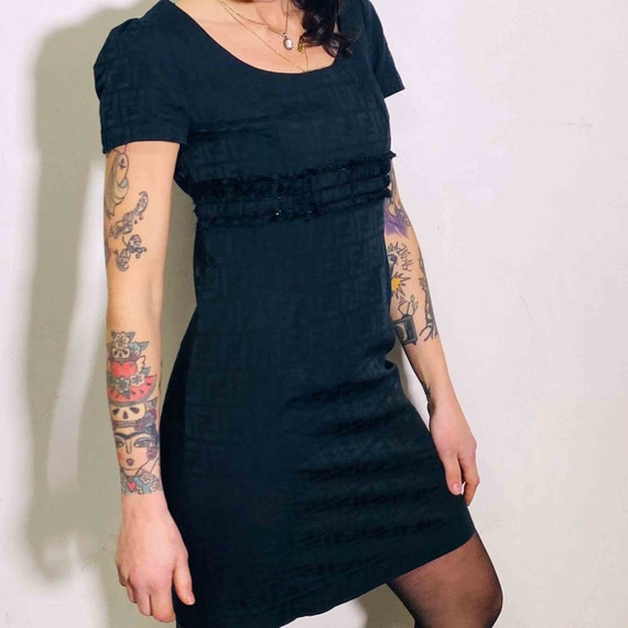 Vintage Fendi logo Zucca tennis mini dress