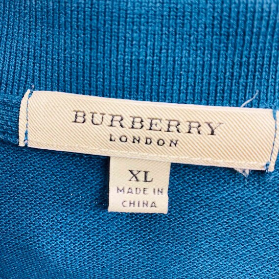 Vintage blue Burberry polo shirt - image 6