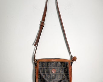 Vintage 80s FENDI zucca shoulder bag