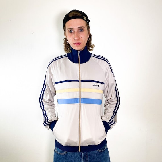Vintage 80s ADIDAS Ivory Tracksuit Top - Etsy