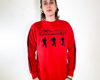 Vintage y2ks Bikkembergs rood sweatshirt met ronde hals