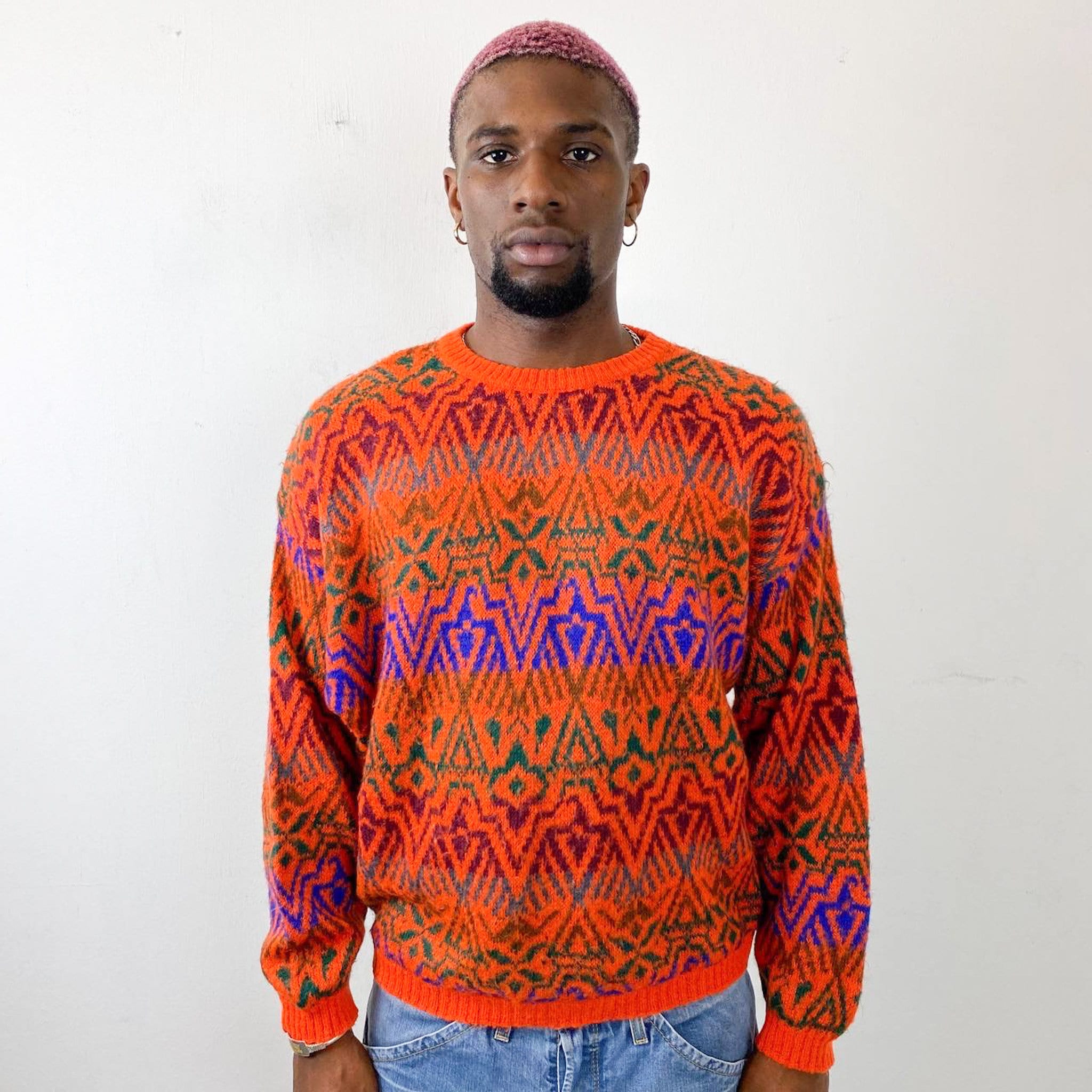 Vintage 80s BENETTON Orange Wool Jumper - Etsy Israel