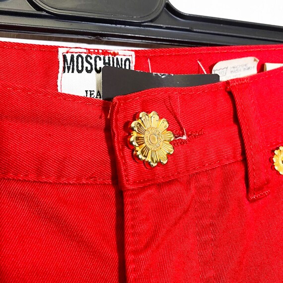 Vintage 90s MOSCHINO red high waisted pants - image 6