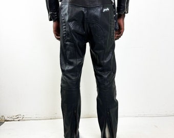 Vintage 90s POLO leather moto trousers