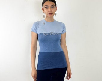 Vintage 90s GIANFRANCO FERRE blue mini dress