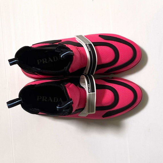 Prada Cloudbust Neon Pink Knitting Sneakers - Etsy