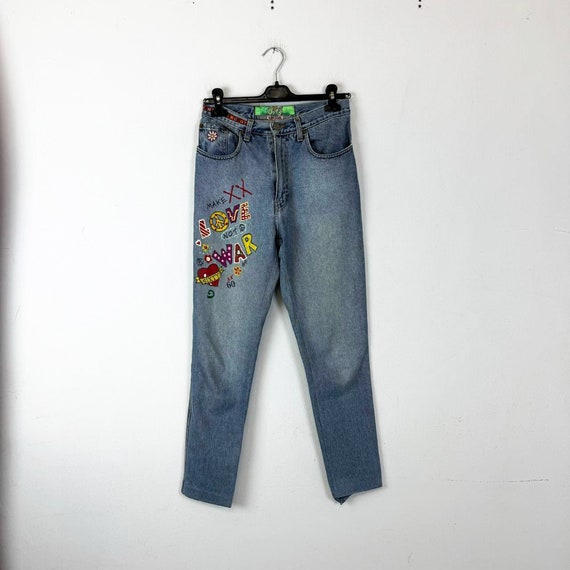 Vintage 90s MISS SIXTY love not war jeans - image 3