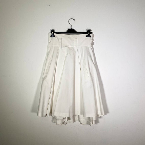 Vintage y2k SONIA RYKIEL round white skirt - image 4