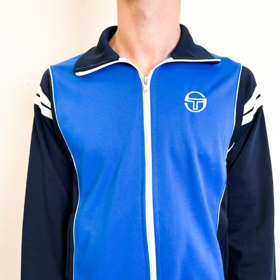 Vintage 80s Tennis SERGIO TACCHINI Retro Blue Tracksuit Etsy