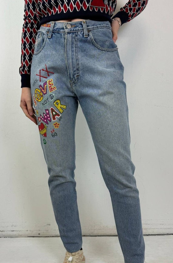 Vintage 90s MISS SIXTY love not war jeans - image 2