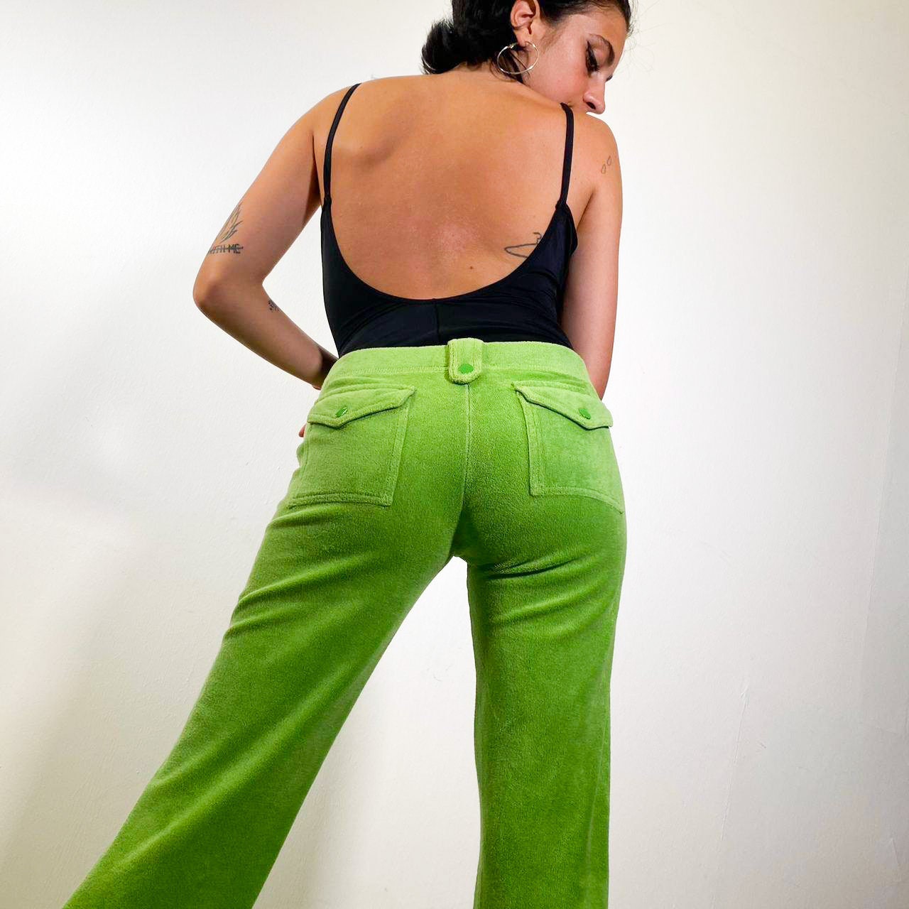 Vintage 2000s iconic Juicy Couture green track pants Etsy
