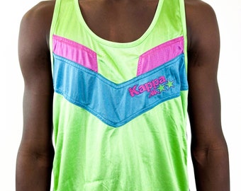 Vintage 80s KAPPA green sportswear tank top